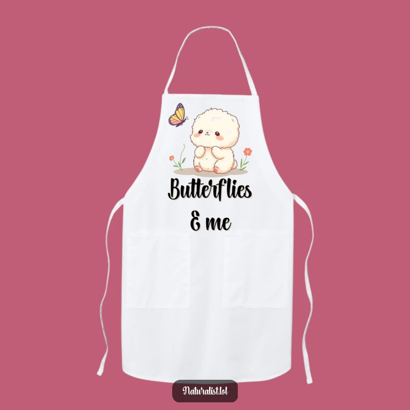 Funny Fluffy Creature Butterfly Apron: Chef's Hilarious Kitchen Companion
