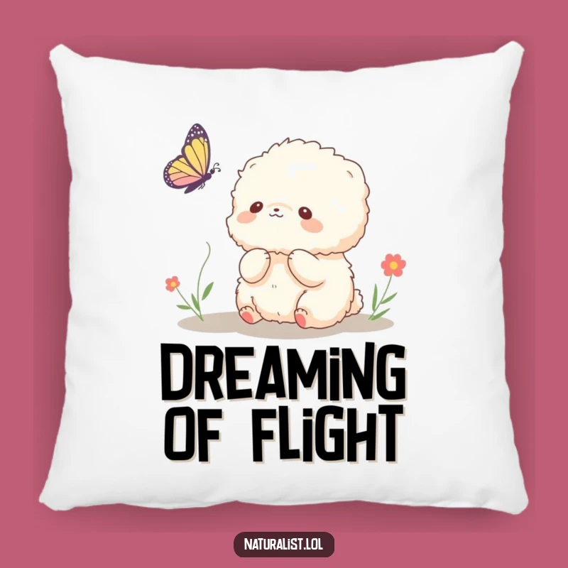 Funny Fluffy Creature Butterfly Pillow: Comfy & Hilarious Accent Piece