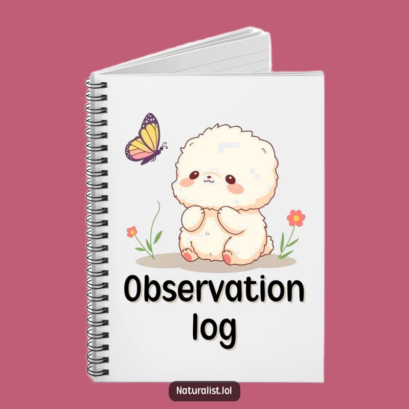 Funny Fluffy Creature Butterfly Notebook: Jot Down Ideas with Laughter